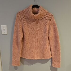 Roots Soft Pink Cowl Neck Sweater Size M